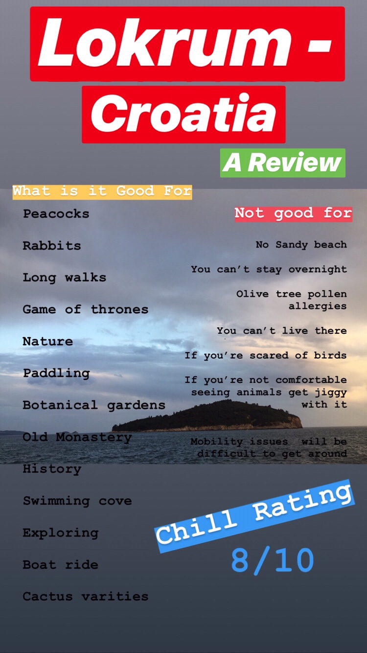Holiday review of lokrum Croatia 