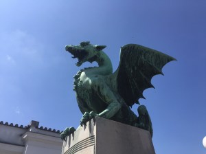 Dragon, statue, bridge, ljubljana, slovenia