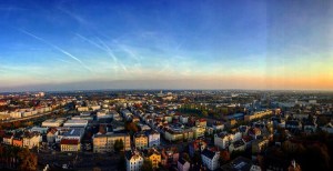 View from the dorint hotel augsburg corncob tower