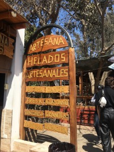 Pisco tour sign at the entrance in Peru