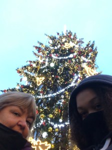 Warm by the Christmas tree in Prague 