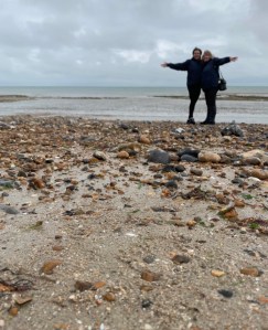 Me and mum at Worthing beach